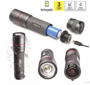 Επαναφορτιζόμενος φακός CREE LED Rech. Metal Flashlight Ultibright 90  1200lm